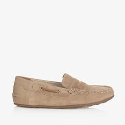 Mayoral-Teen Boys Beige Suede Leather Moccasins | Childrensalon Outlet