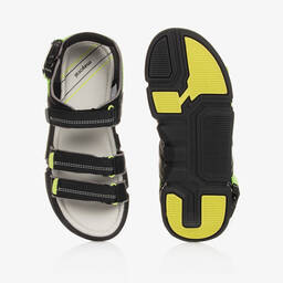 Mayoral-Teen Boys Black Velcro Sandals | Childrensalon Outlet