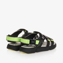 Mayoral-Teen Boys Black Velcro Sandals | Childrensalon Outlet