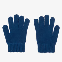 Mayoral-Teen Boys Blue Knitted Gloves | Childrensalon Outlet