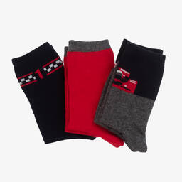 مايورال-جوارب لون كحلي وأحمر تينز ولادي (عدد 3) | Childrensalon Outlet