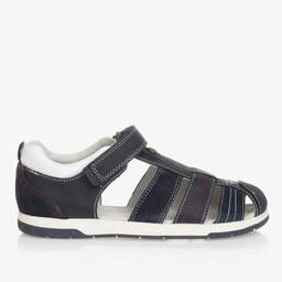 Mayoral-صندل بشريط لاصق جلد لون كحلي للأولاد | Childrensalon Outlet