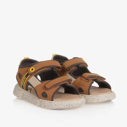 Mayoral-Teen Boys Brown Velcro Sandals | Childrensalon Outlet