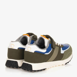 Mayoral-ترينرز جلد صناعي وقماش أخضر وأزرق تينز ولادي | Childrensalon Outlet