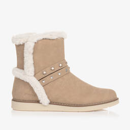Mayoral-Teen Girls Beige Faux Suede Boots | Childrensalon Outlet