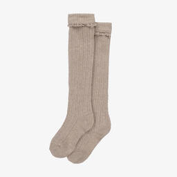 Mayoral-Teen Girls Beige Knee High Socks | Childrensalon Outlet