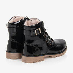 Mayoral-Teen Girls Black Faux Leather Boots | Childrensalon Outlet