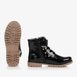 Mayoral-Teen Girls Black Faux Leather Boots | Childrensalon Outlet