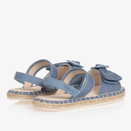 Mayoral-Teen Girls Blue Canvas Velcro Sandals | Childrensalon Outlet