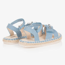 Mayoral-صندل تينز بناتي قطن كانفاس لون أزرق | Childrensalon Outlet