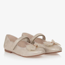 Mayoral-Teen Girls Gold Faux Leather Pumps | Childrensalon Outlet
