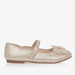 Mayoral-Teen Girls Gold Faux Leather Pumps | Childrensalon Outlet
