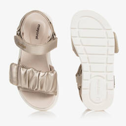 Mayoral-Teen Girls Gold Ruched Sandals | Childrensalon Outlet