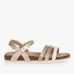 Mayoral-Teen Girls Gold Star Faux Leather Sandals | Childrensalon Outlet