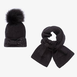 Mayoral-Teen Girls Grey Hat Set | Childrensalon Outlet