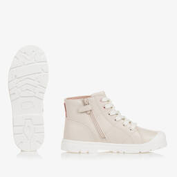 Mayoral-Teen Girls Ivory Faux Leather Boots | Childrensalon Outlet