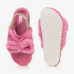 Mayoral-سليبرز فرو صناعي لون زهري وذهبي تينز بناتي | Childrensalon Outlet