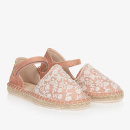 Mayoral-Teen Girls Pink Lace Espadrille Sandals | Childrensalon Outlet