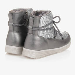 Mayoral-Teen Girls Silver Padded Star Snow Boots | Childrensalon Outlet