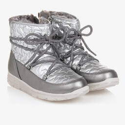 Mayoral-Teen Girls Silver Padded Star Snow Boots | Childrensalon Outlet