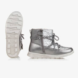 Mayoral-Teen Girls Silver Padded Star Snow Boots | Childrensalon Outlet