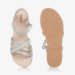 Mayoral-Teen Girls Silver Velcro Sandals | Childrensalon Outlet