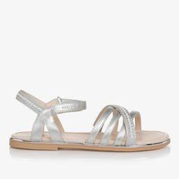 Mayoral-Teen Girls Silver Velcro Sandals | Childrensalon Outlet