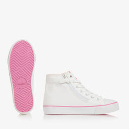 Mayoral-ترينرز بكاحل عالي جلد صناعي لون أبيض | Childrensalon Outlet