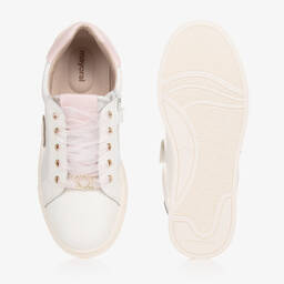 Mayoral-حذاء رياضي جلد لون أبيض للمراهقات | Childrensalon Outlet