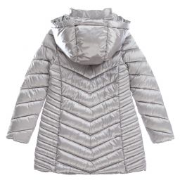Mayoral-Teen Grey Hooded Puffer Coat | Childrensalon Outlet