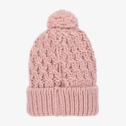 Mayoral-Розовая шапка с помпоном для подростков | Childrensalon Outlet