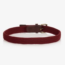 مايورال-حزام تينز ولادي جلد صناعي مجدول لون أحمر | Childrensalon Outlet
