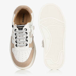 Mayoral-Teen White & Beige Trainers | Childrensalon Outlet