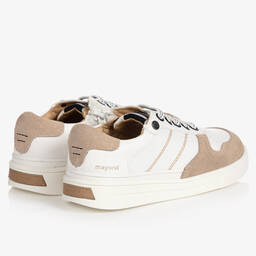 Mayoral-Teen White & Beige Trainers | Childrensalon Outlet
