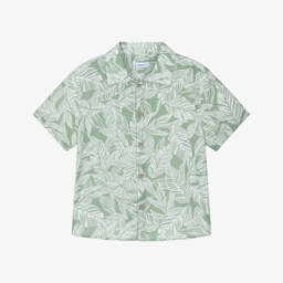 Mayoral-قميص بطبعة أوراق استوائية خضراء للشباب | Childrensalon Outlet
