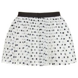 Mayoral-Белая юбка из тюля в черный горох | Childrensalon Outlet