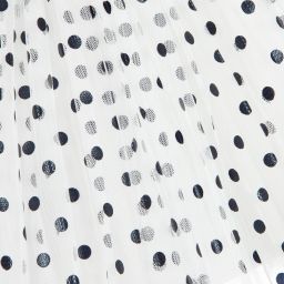 Mayoral-Белая юбка из тюля в черный горох | Childrensalon Outlet