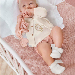 Mayoral Для новорожденных-Белые пинетки с бантиками | Childrensalon Outlet