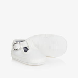 Mayoral-White Canvas Pre-Walker Shoes | Childrensalon Outlet
