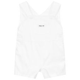 مايورال Newborn-شورت دانغريز قطن لون أبيض للمواليد | Childrensalon Outlet