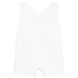 مايورال Newborn-شورت دانغريز قطن لون أبيض للمواليد | Childrensalon Outlet