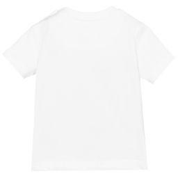 Mayoral-Белая хлопковая футболка с фотографией | Childrensalon Outlet