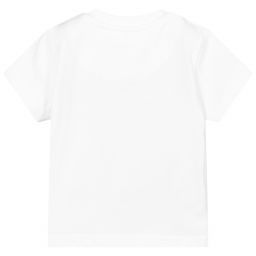 Mayoral-Белая хлопковая футболка с зеброй | Childrensalon Outlet