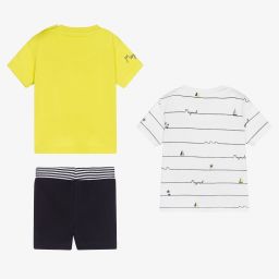 Mayoral-White & Green Shorts Set | Childrensalon Outlet