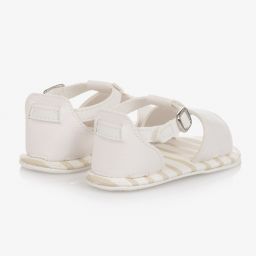 مايورال Newborn-صندل جلد صناعي لون أبيض لمرحلة قبل المشي للمواليد | Childrensalon Outlet