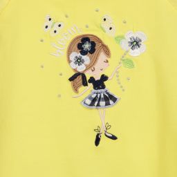 Mayoral-Yellow Cotton Jersey Dress | Childrensalon Outlet