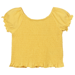 Mayoral-Yellow Cotton Jersey Top | Childrensalon Outlet