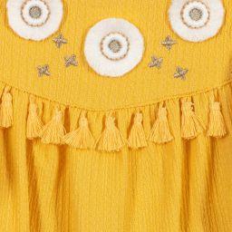 Mayoral-Yellow Embroidered Dress | Childrensalon Outlet