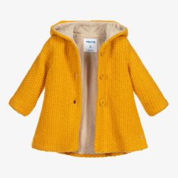 Mayoral-Yellow Knitted Pram Coat | Childrensalon Outlet