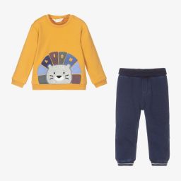Mayoral Для новорожденных-Желтый топ со львом и брюки | Childrensalon Outlet